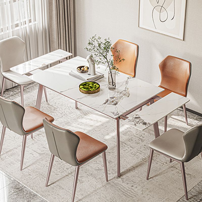 Simplicity Sintered Stone Kitchen Table Home Extendable Dining Desk