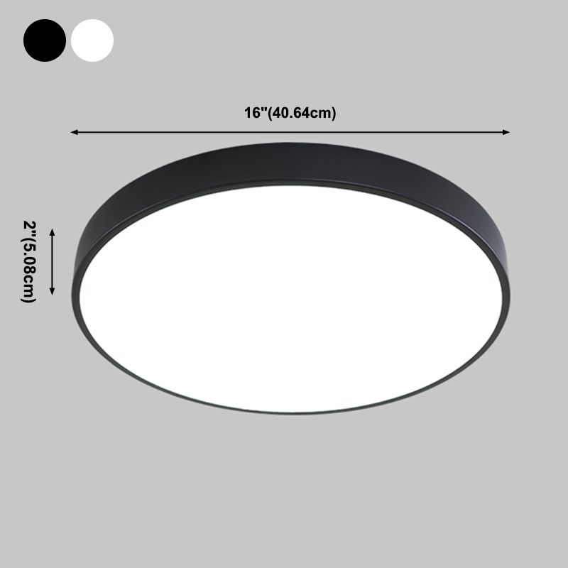 Lámpara de techo minimalista de montaje empotrado, luz de techo LED para sala de estar, habitación de niños