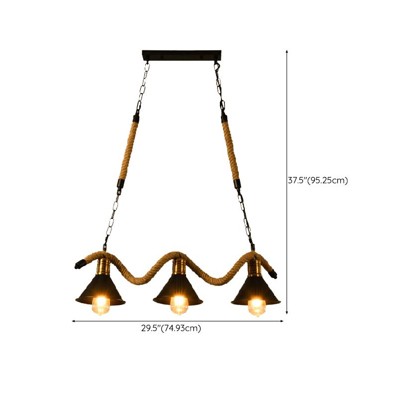 Industrial Island Light Metal Pendant Lighting Fixture for Dining Room