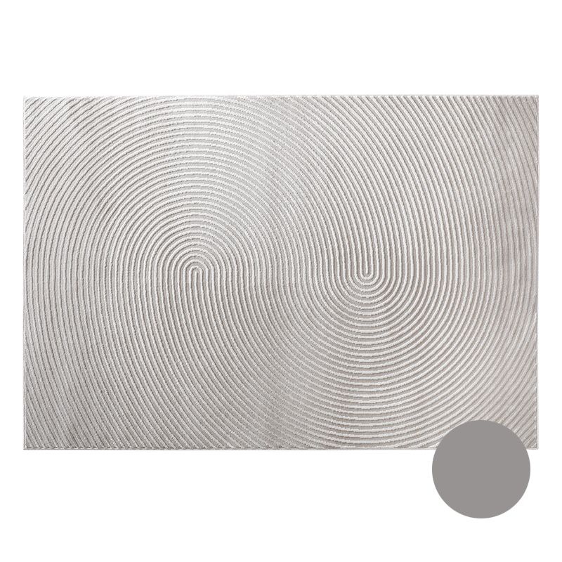 Light Gray Industrial Rug Blended Stripe Rug Stain Resistant Rug for Living Room