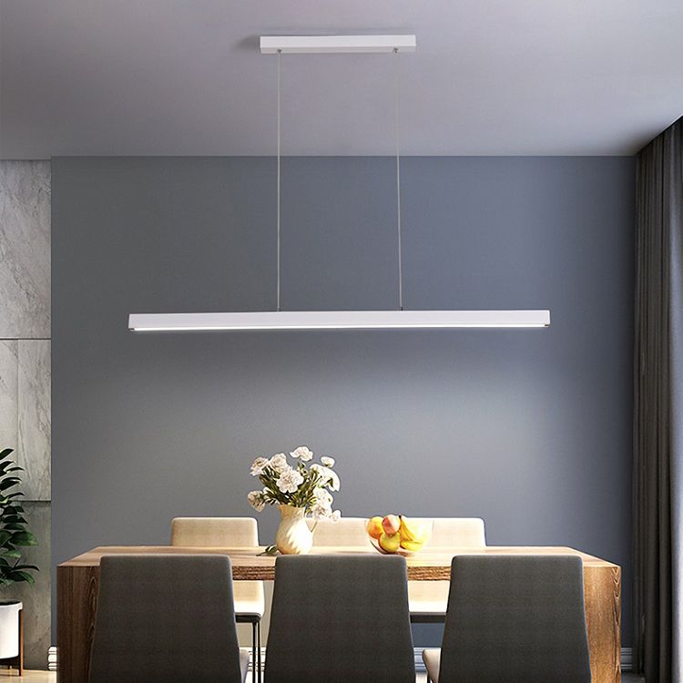 1-leichte LED-Inselleuchte einfache Stil Lineare Hanglampe mit Acrylschatten