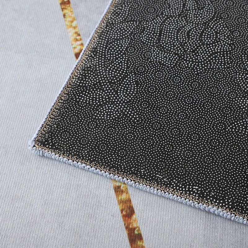 Nordic Colorblock Rug Morandi Color Modern Area Rug Polyester Easy Care Carpet for Bedroom