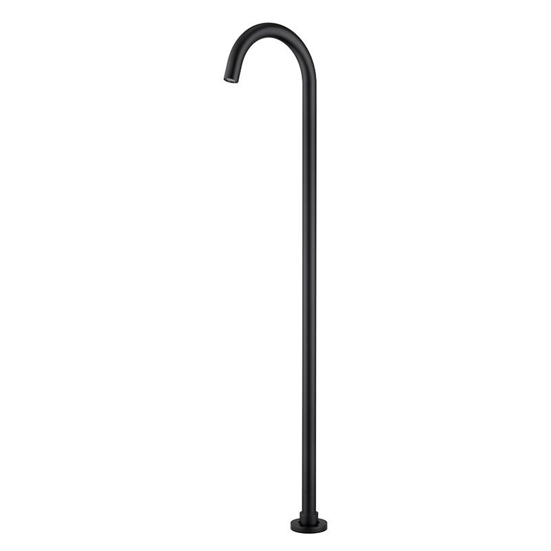 Modern Freestanding Tub Filler Copper Trim Floor Mounted Tub Filler