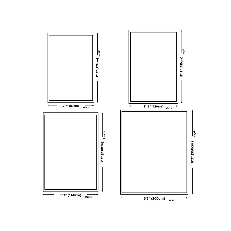 Minimalist Graphic Print Carpet Polyester Rug Stain Resistant Area Carpet for Living Room