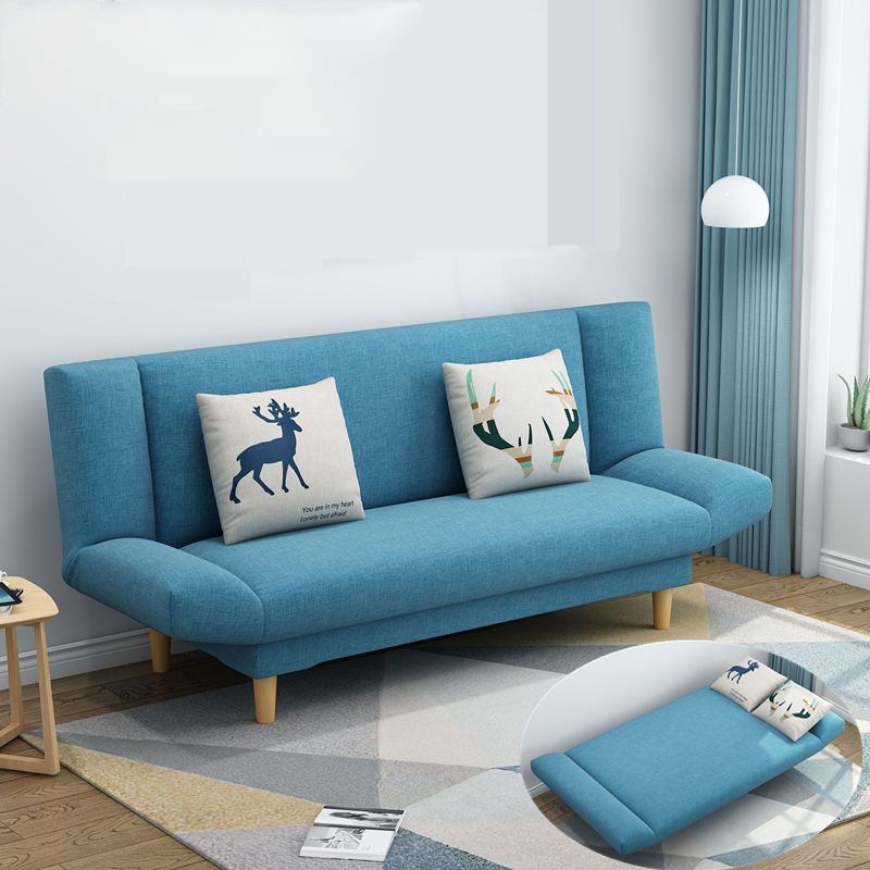 Tight Back Armless Settee Loveseat Convertible Fabric Settee