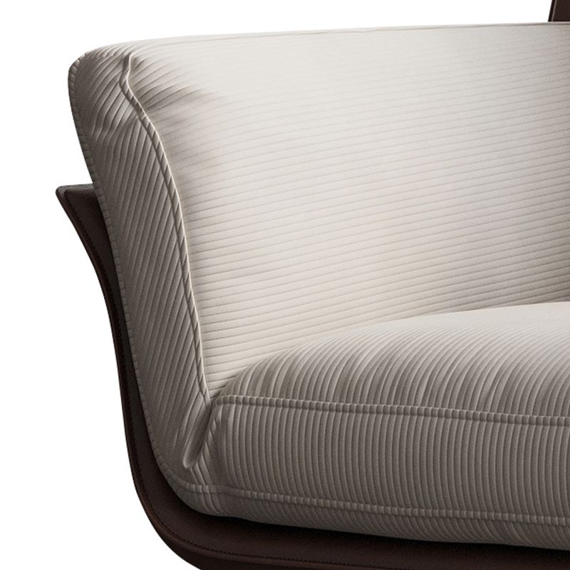 Contemporary 4 Legs Chair Flared Arms Chair with Removable Cushions