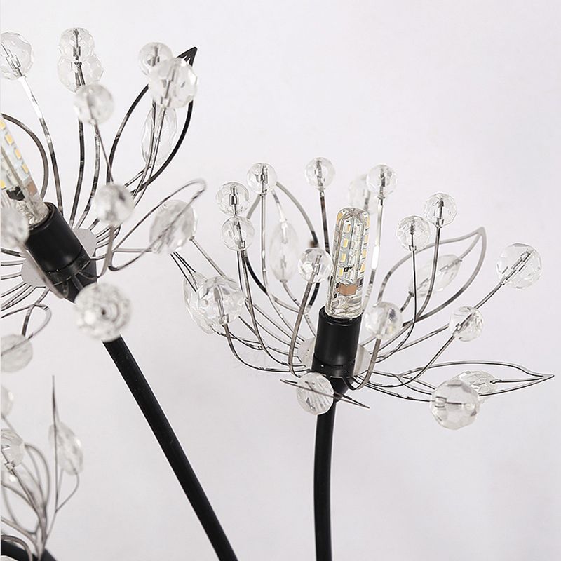Black Dandelion Splight Light Vintage 3 luces Luz de montaje de pared de cristal para escaleras