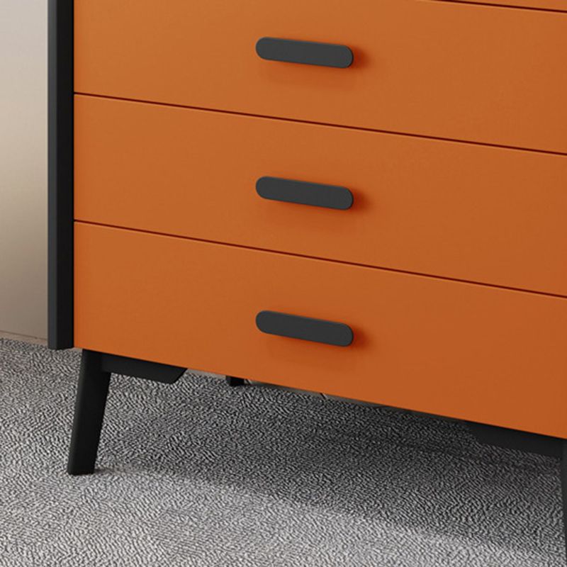 Contemporary Bedroom Stone Storage Chest Vertical Chest with Black Legs