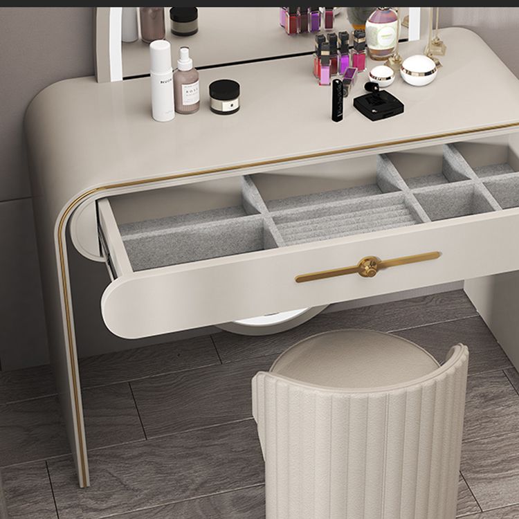 Wooden Standing Vanity Makeup Dressing Table Stool Set 1 Drawer Vanity Desk