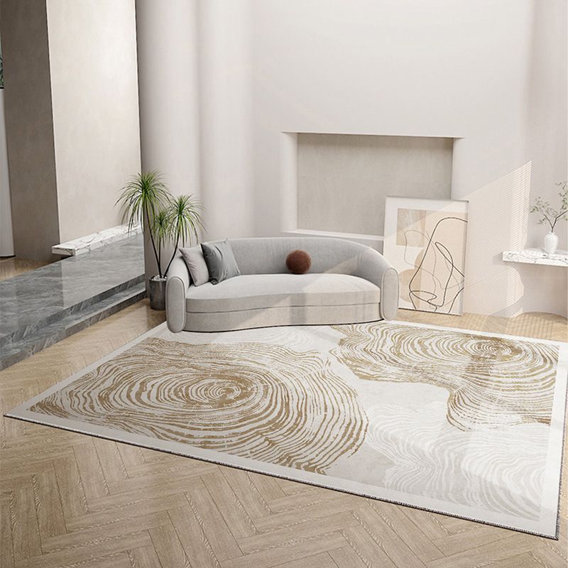 Minimalist Deck Pattern Rug Polyester Carpet Non-Slip Backing Area Rug for Living Room