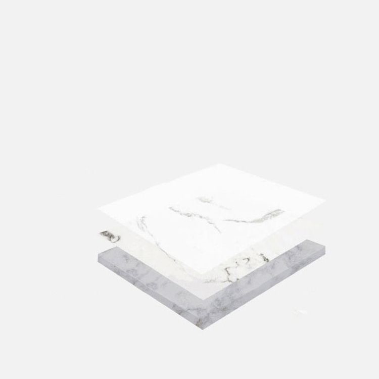 Contemporary Rectangle Dining Site Table Marble Dining Room Collection with 4-foot