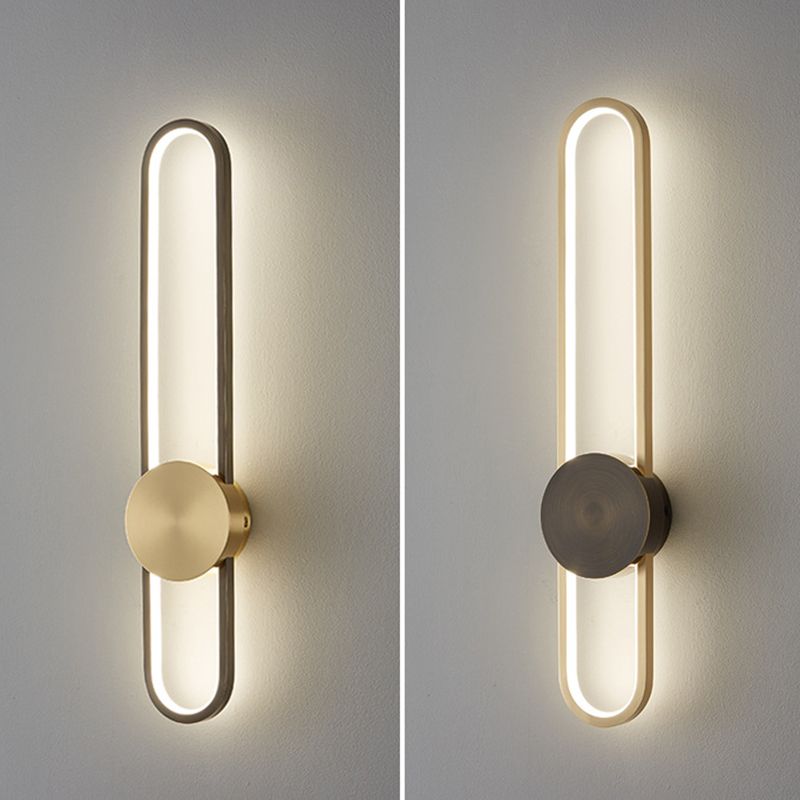 Single Modernism Golden/Black Wall Mounted Sconce LED Wall Light for Foyer