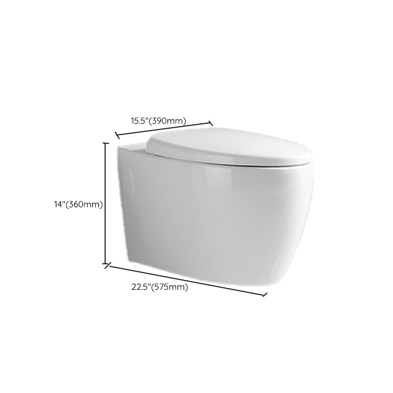 Contemporary One Piece Toilet Bowl Wall Mount Porcelain Urine Toilet