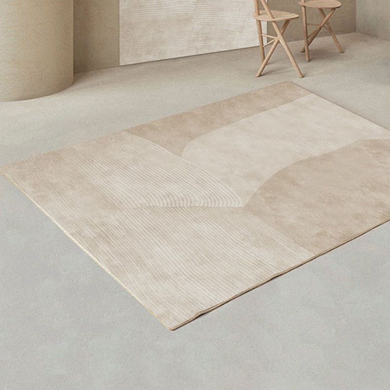 Simplicity Lines Print Rug Polyester Area Carpet Non-Slip Backing Carpet for Living Room