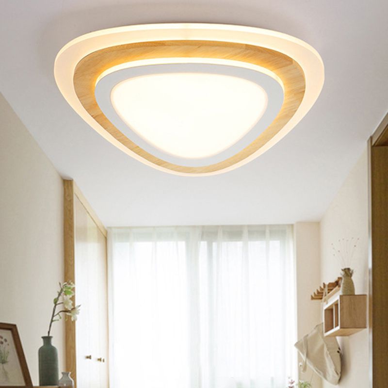 Nautische Thema Flush Decke Licht Kreativ Acryl Licht Holz LED Flush Mount für Kinder Zimmer