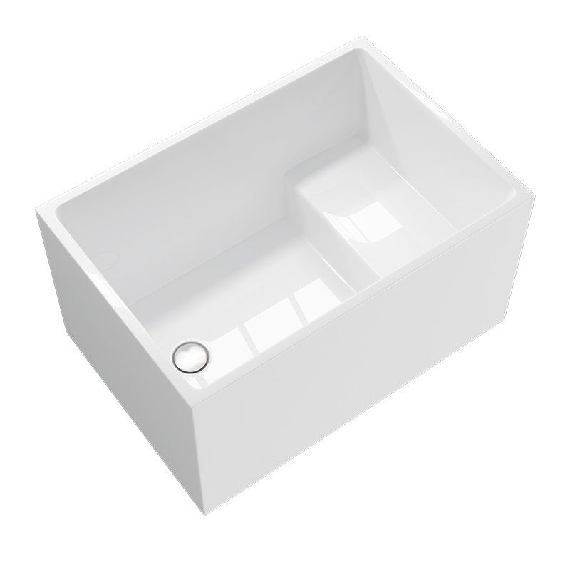Bathroom Modern Acrylic Small Tub with Left-Hand Drain Bathtub