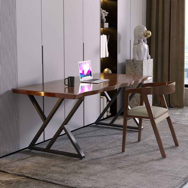 Industrial Dinette Set 1/2 Pieces Solid Wood and Metal Dining Table Set