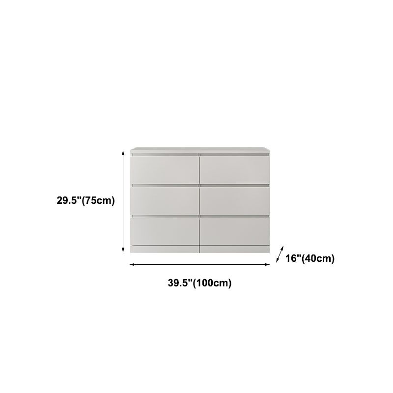 Modern Wood Storage Chest Dresser Horizontal White Dresser for Bedroom