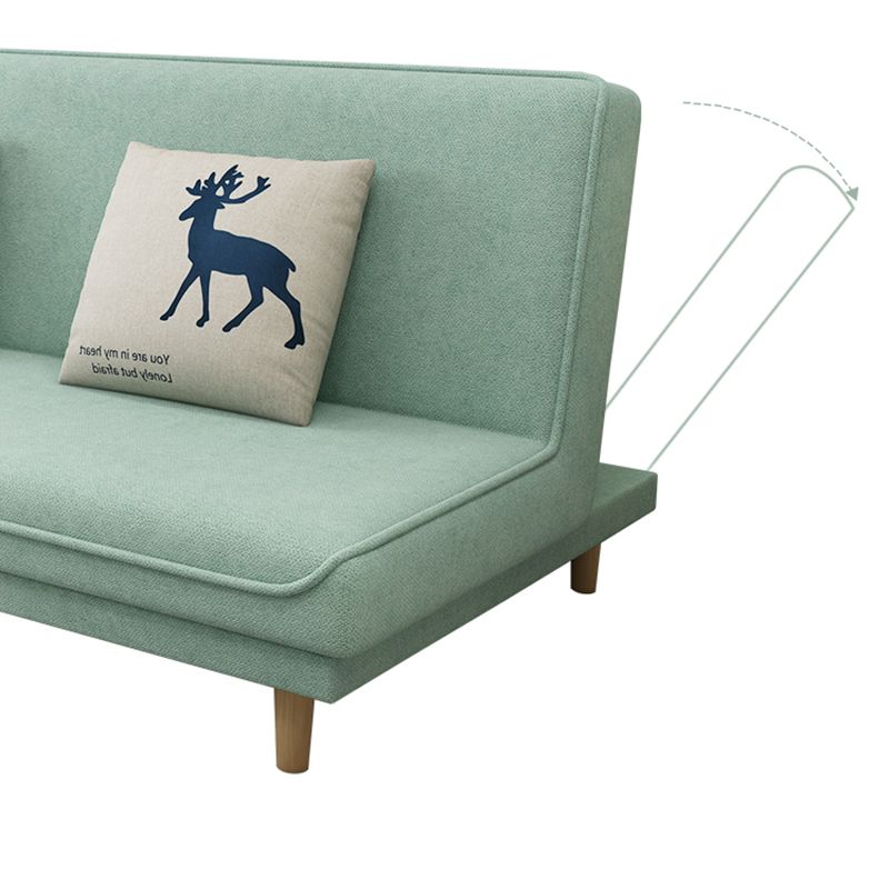 Fabric Adjustable Sleeper Sofa Split Back 59"/66.93"/70.87" Wide Armless Sofa Bed