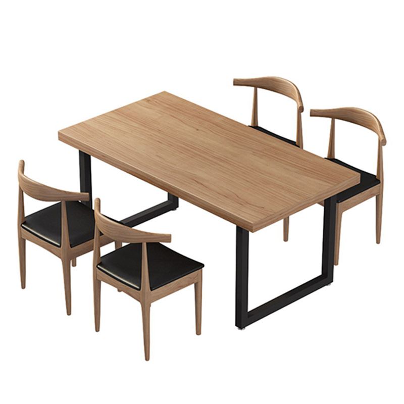 Modern 1/5 Pieces Dining Set Rectangle Wood Dining Table for Kitchen