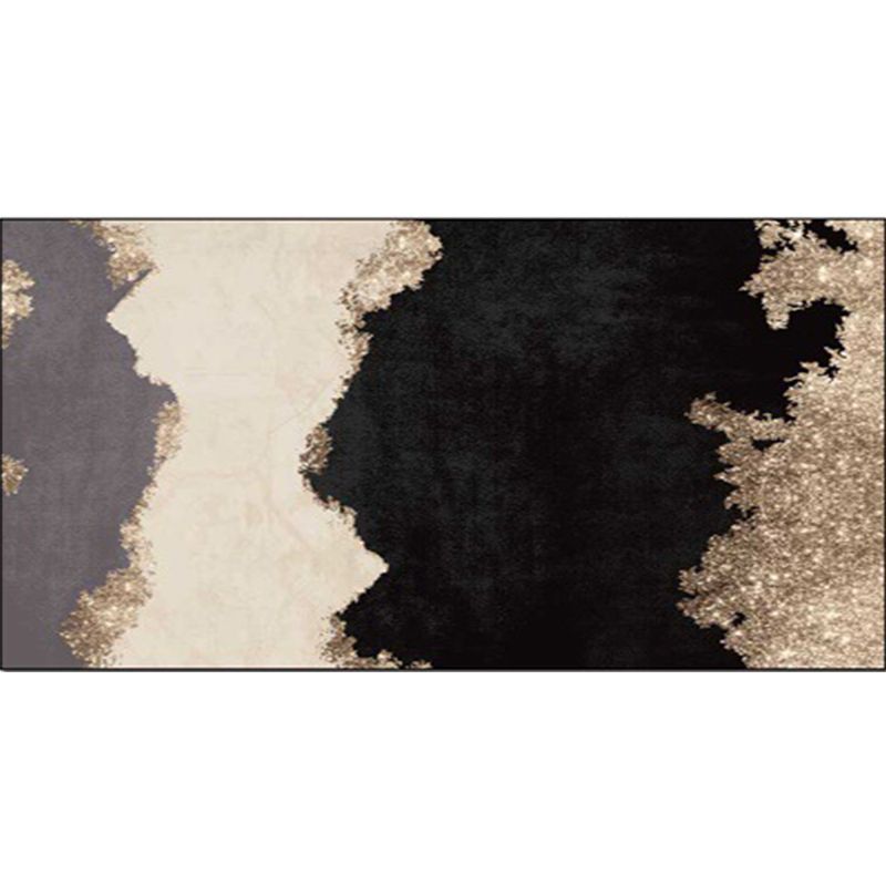 Colorful Bedroom Rug Modern Abstract Color Block Pattern Area Rug Polyester Washable Area Rug