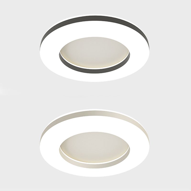Acrylic Circular LED Flush Mount in Modern Simplicity Lacquered Iron Ceiling Light for Bedroom