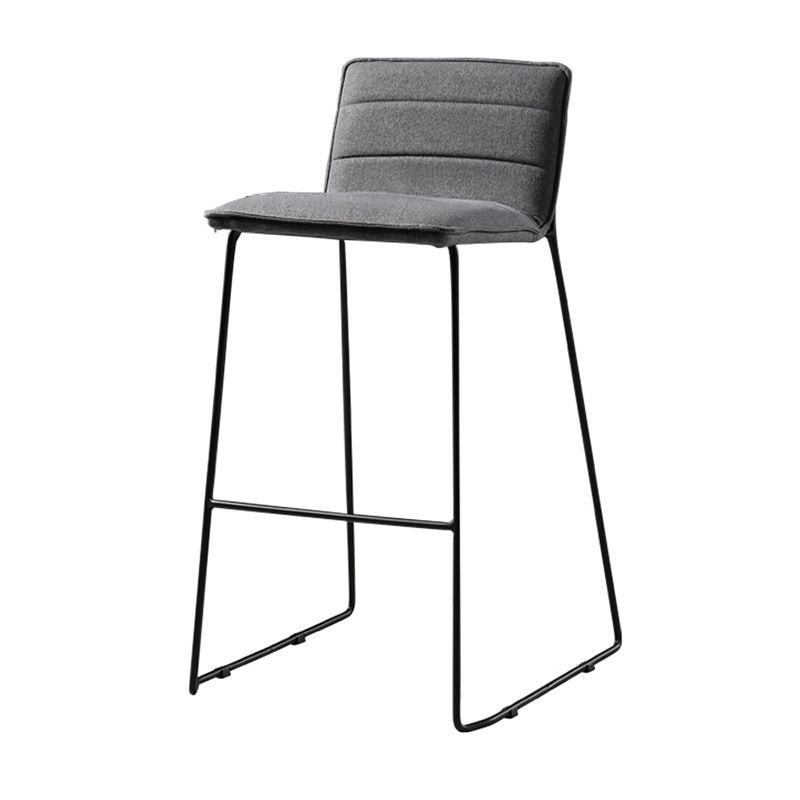 Modern Style Square Seat Barstool Pu Leather Counter Bar Stool with Metal Legs for Home