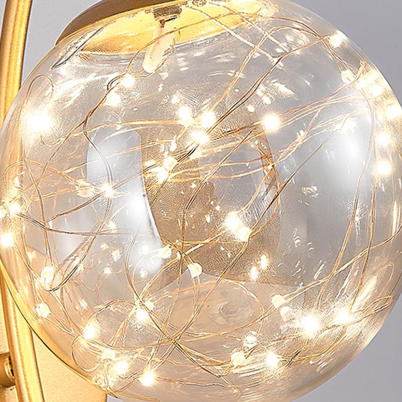 1 Light Spherical Wall Sconce Modern Style Glass Wall Lighting for Dining Room