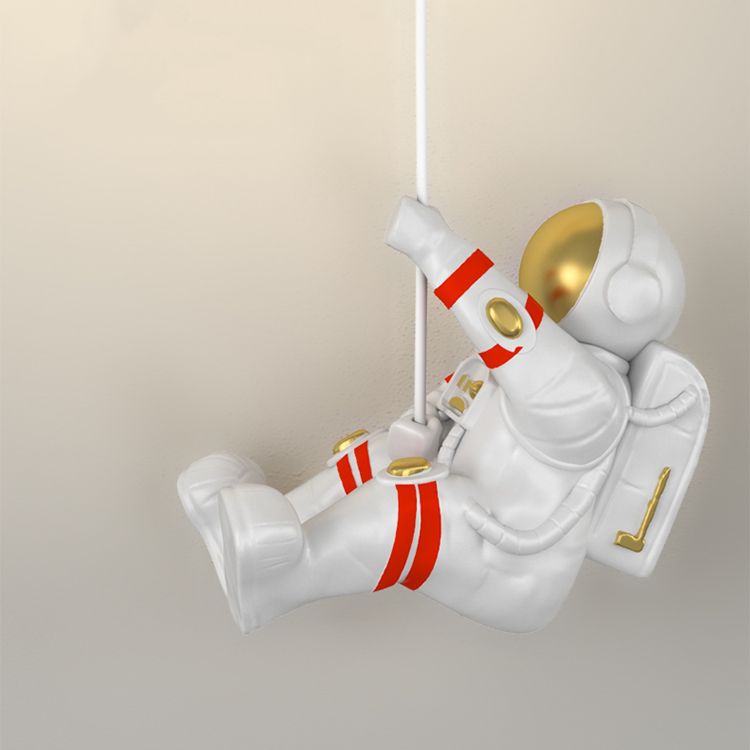 Cartoon LED Wall Light Astronaut and Moon Shaped Sconce Light for Kids Room