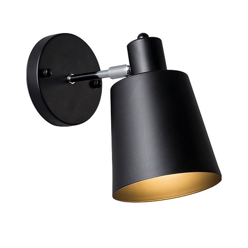 Metatore moderno nordico in metallo a 1 luci a muro cono a monte cono sconce per camera da letto