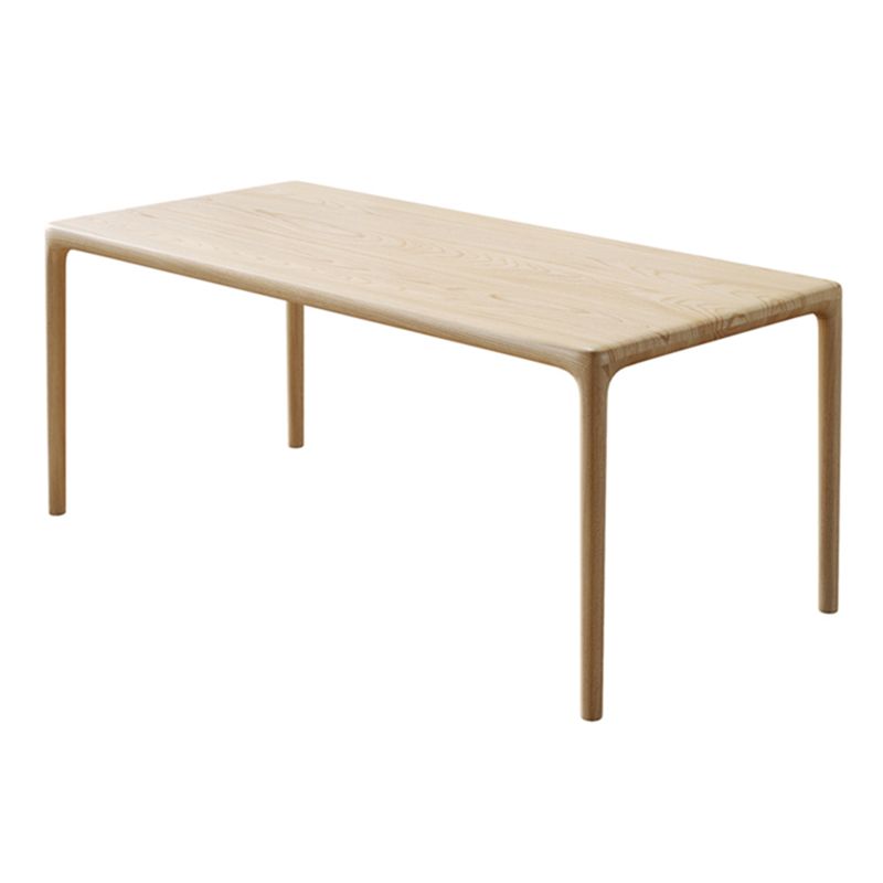 1/2/5 Pcs Rectangle Solid Wood Standard Height Dining Furniture Set in Light