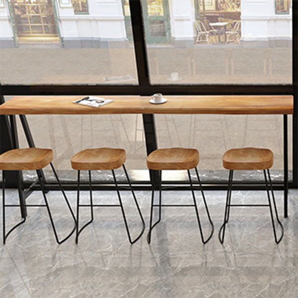 Luxurious Solid Wood Bar Table Set 1/4/5/9 Pieces Counter Table with Backless Stools