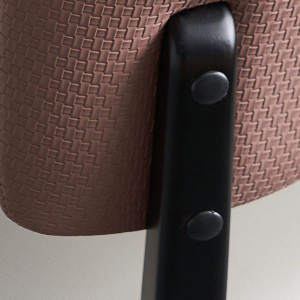 Modern Leather Dining Chair Open Back Dining Side Furniture in Matte Finish for Indoor