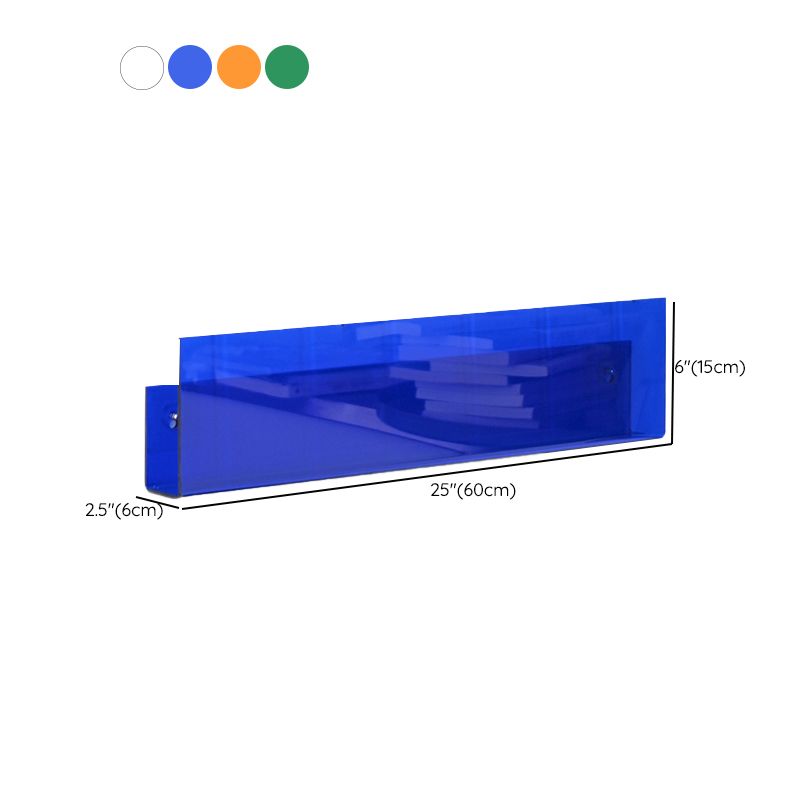 Contemporary Wall Mounted Bookshelf Acrylic Book Shelf for Living Room