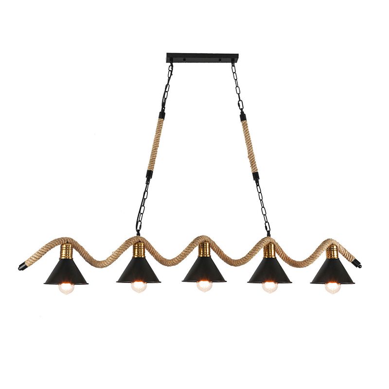 Industrial Island Light Metal Pendant Lighting Fixture for Dining Room