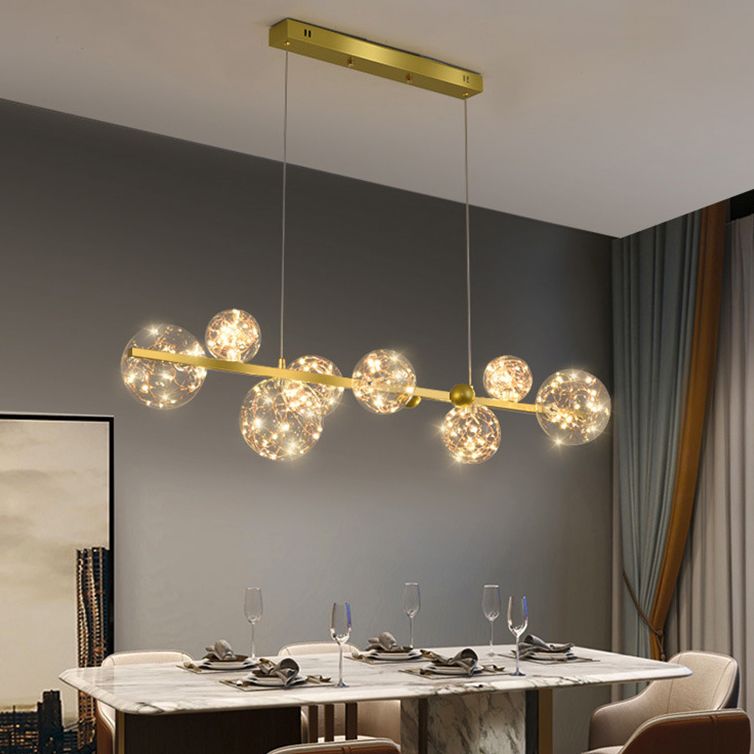 8 Light Globe Chandelier Lighting Modern Island Lighting Metal Island Light Fixture