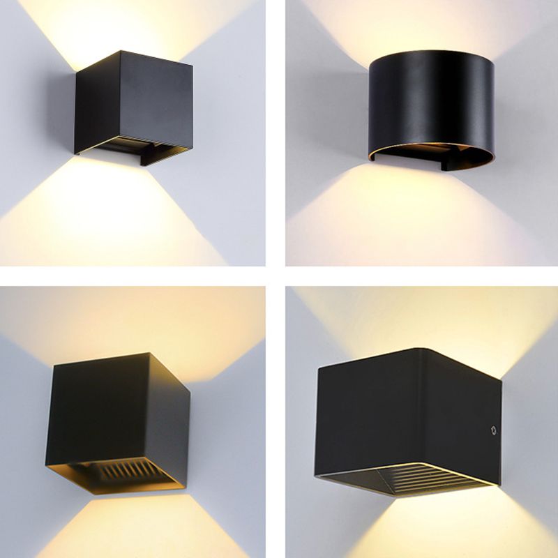 Modern Minimalist Style Geometrical Wall Mounted Light Fixture Metal 2 Lights Wall Lights