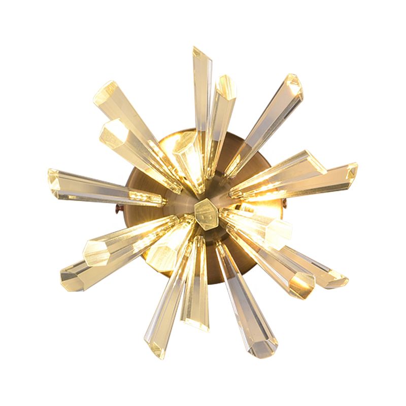 Crystal Rod Sputnik Wand SCONCE Hedendaagse 2-head Gold Wall Mount Lamp in warm/wit licht