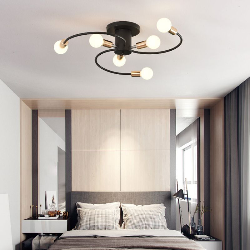 Industrial Ceiling Light Minimalist Flush Mount Light Fixture for Bedroom