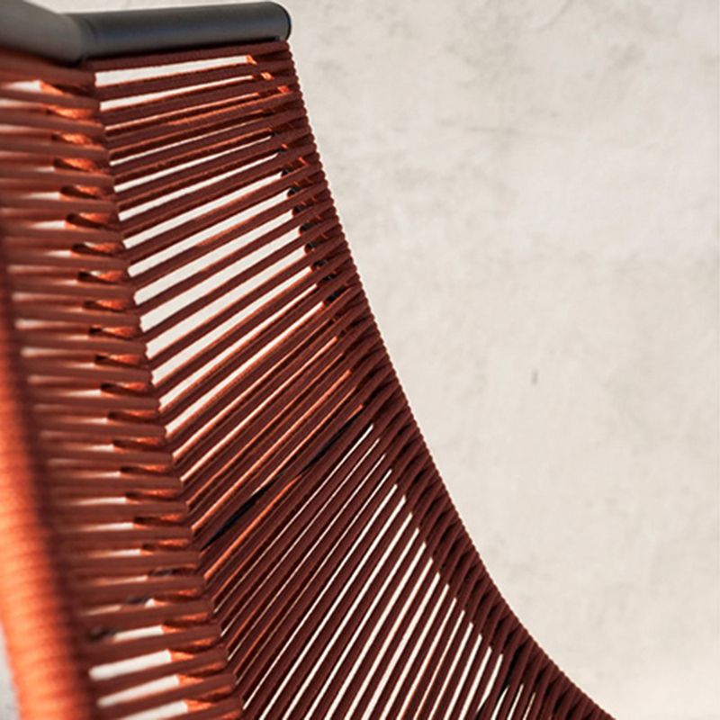 Modern Spindle Rocking Accent Chair Outdoor Woven Rope Rocker Chair