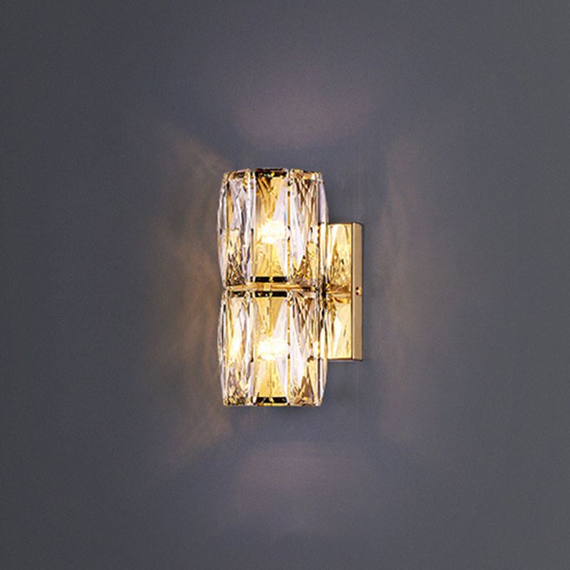 2/4/6-Light Modernism Golden/Chrome Crystal Shade Unique Bathroom Vanity Light