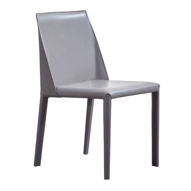 Faux Leather Armless Dining Chairs Modern Dining Room Chair for Home