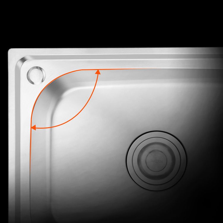 Modern Style Kitchen Sink Stainless Steel Dirt Resistant Kitchen Sink(Not Included Faucet)