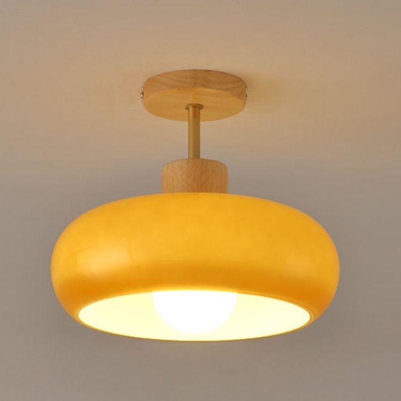 Nordic Ceiling Light Wooden Flush Mount Ceiling Light Fixture for Bedroom