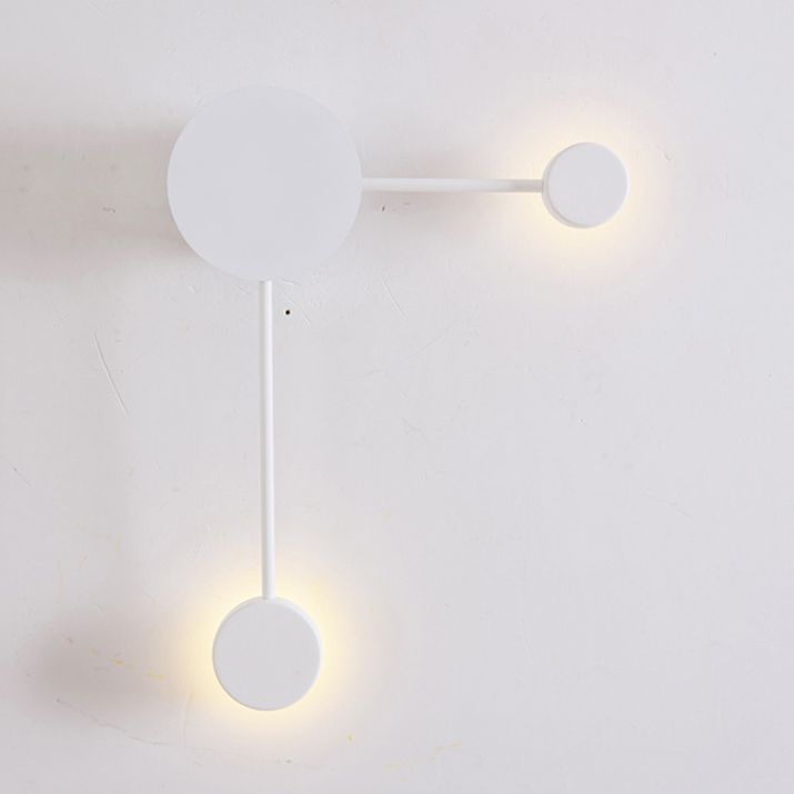 Black/White Sputnik Wall Sconce Light Fixture Modern LED 2/3/6 Lights Acrylic Wall Lamp in Warm/White Light