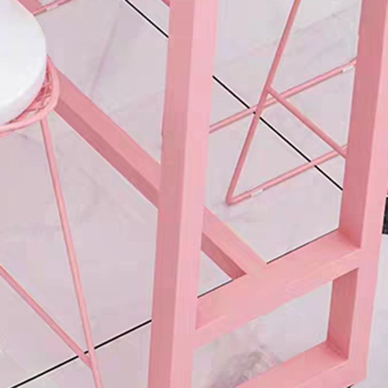 Modern 1/5 Pieces Bar Table Set Rectangle Stone Counter Table for Milk Tea Shop