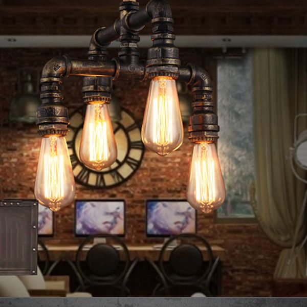 Stile caratteristico industriale Led Isola sospesa Light per la sala da pranzo del bar