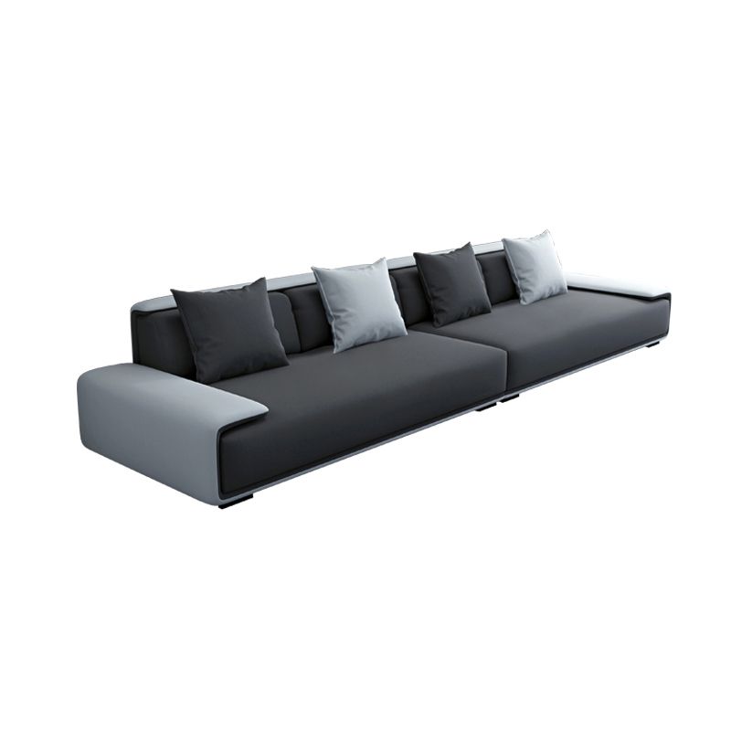 Scandinavian Velvet 3/4-seat Sectional Pillow Top Arm Sectional