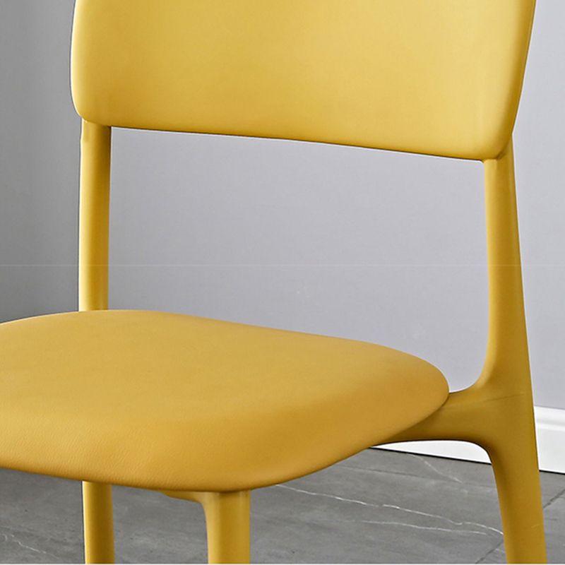 Plastic Modern Contemporary Kitchen Chair Armless Open Back Dining Room Chair