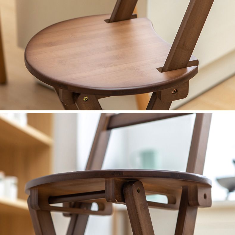 Moderne faltbare armlose Counterhocker Holz Wohnzimmer Barhocker mit Fußstütze